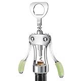KORCCI Wine Opener, Wine Bottle Opener, Zinc Alloy Wing Corkscrew Heavy Duty, Cork Screw Beer Opener for Bartenders, Multifunctional Bottle Opener for Home Kitchen, Restaurant, Bar, Waiters