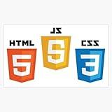 Leyland Designs Essential Web Development HTML CSS Javascript Bumper Sticker Window Water Bottle Decal 5""