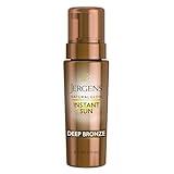Jergens Natural Glow Instant Sun Body Mousse, Self Tanner for Deep Bronze Tan, Sunless Tanning Body Bronzer for Natural Looking Color Instantly, 6 Oz
