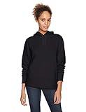 Amazon Essentials Women's Regular-Fit Fleece Pullover Hoodie (Available in Plus Size), Black, Large