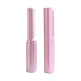 Hair Styling Tool Double Function Straightener Curler with Heat Defense Pocket Size for Delicate Infant Care Comb