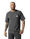 Carhartt Mens Loose Fit Heavyweight Short-Sleeve Pocket T-Shirt Work Utility t Shirts, Carbon Heather, XX-Large US