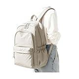 Khaki School Backpack for Girls Women Waterproof High School Book Bag Cute Backpack for Men Teens Boys, Lightweight Simple Middle School Back Pack Daypack