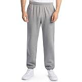 Fruit of the Loom mens Eversoft Fleece & Joggers (Regular Big Man) Sweatpants, Elastic Bottom - Grey Heather, Medium US