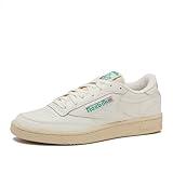 Reebok Club C Vintage Tennis Sneakers for Men, Casual White Mens Shoes, Size 7 to 15, Top-Chalk/Paperwhite/Glen Green, 13