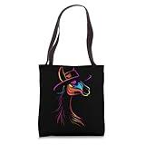 Vibrant Llama Fedora Hat Artful Expression Tote Bag