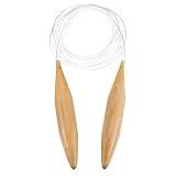 HARFINGTON US Size 50(25mm) Circular Knitting Needles 60 Inch / 152cm Round Wooden Needle for Handmade Projects DIY Knitting Blankets Socks Hats Sweaters