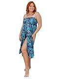 West Indies 100% Pure Soft Cotton Women’s Sarong Pareo Swimsuit Cover up (Ocean Floor Navy)