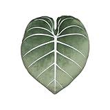 Green Philosophy Co. Philodendron Gloriosum Leaf Pillow - Moody Green