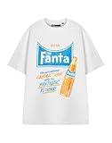 Fanta Orange Drink Unisex White Short Sleeved T-Shirt | Graphic Tee | Fanta Logo Tee Shirt | Refreshing Beverage Retro Apparel | Casual Wear for Adults