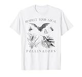 Eco-Friendly Wildlife Conservation Apparel Respect Your Local Pollinators Vintage Bug Protect Nature Unisex-Adults T-Shirt White Small Classic Fit Short Sleeve Spring, Summer