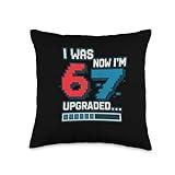 I was 6 Now I’m 7 Gamer Meme Shirt Gen Z Alpha Pixel Video Throw Pillow