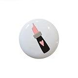 Lady Girl Stuff Pink Makeup Nail Polish - 1.5" DECORATIVE Glossy Ceramic Dresser Drawer PULLS Cabinet Cupboard KNOBS (lipstick1)