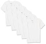 Hanes Big Boy's Ultimate Cool Comfort Crewneck Undershirt 5-Pack Underwear, White, Extra Small