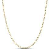 Amazon Essentials 14K Gold Plated Paperclip Chain Necklace 18" , Yellow 14K Gold