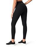 HeyNuts Workout Pro Athletic High Waisted Yoga Leggings for Women, Buttery Soft Workout Pants Compression 7/8 Leggings with Inner Pockets Black_25'' L(12)