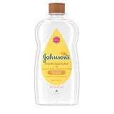 Johnson's Baby Oil, Mineral Oil Enriched with Shea & Cocoa Butter to Prevent Moisture Loss, Hypoallergenic, 20 fl. oz
