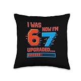 I was 6 Now I’m 7 Gamer Meme Shirt Gen Z Alpha Pixel Video Throw Pillow