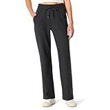 Amazon Essentials Women's Soft Stretch Performance Pant, Space Dye Black, Large