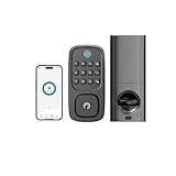 Smart Wi-Fi Doorbell Lock with Fingerprint, Keypad & Remote Access – Keyless Deadbolt, Mechanical Parts with 2 Backup Keys, Auto-Lock, Emergency Recharge Facility - Deal for Homes and Rentals