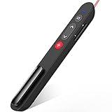 Laser Pointer for Presentations, Wireless Presenter Clicker for PowerPoint Slide with Hyperlink & Volume Control, Presentation Remote for Mac/Computer/Laptop, Google Slide/PPT/Keynote