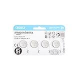 Amazon Basics CR2032 Lithium Batteries, 4-Pack, Child-Proof Package, Non-Coated - AirTag Compatible