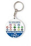 Multi-Link Review Hub for Social Media - Keychain for Friends Networking & Business Reviews | QR Code & NFC Tag | Boost Customer Engagement | Access Multiple Social Media or Custom Links