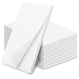 Note Pads 5.5x8.5 In, 10 Pack Blank Server Notepad, 50 Sheets Per Scratch Memo Pads for Grocery Shopping To Do Lists, Small White Paper for Writing Quick Notes Work Home Office