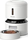 PETLIBRO Automatic Cat Feeder, Automatic Pet Food Dispenser with Freshness Preservation, Timed Dog Feeders for Dry Food, Up to 50 Portions 6 Meals Per Day, Granary White