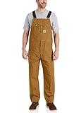 Carhartt Men'sRelaxed Fit Duck Bib Overall Carhartt Brown,L32-W38