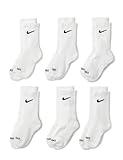 Nike Dri-Fit Performance Basic Crew (Toddler/Little Kid) White 5-7 (10 Toddler-3 Little Kid)