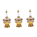ABOOFAN Buddhist Water Offering Cup Set Plastic Ritual Water Cup for Temple Worship Home Devotion Multi-Functional Offering Accessories
