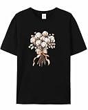 Men's T-Shirt, Flower Leaf Bouquet Short Sleeve Crewneck Casual Tee Shirts