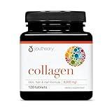 Youtheory Advanced Collagen - 6,000 mg - with Vitamin C & Amino Acids - for Hair Growth, Skin & Nails* - Supports Joint, Bone & Muscle Health* - for Women and Men - 120 Tablets (20-Day Supply)