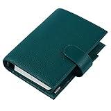 Moterm Personal Luxe Rings Planner - Genuine Leather Binder Organizer (30mm Ring, Pebbled-Deep Teal)