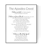The Apostles' Creed | Elevation Worship | Christian Apostolic Creed | The Council of Nicaea | Modern Liturgy | Typography Art Print (11x14)