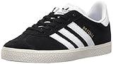 adidas Originals Kids Gazelle Black/White/Gold 1 Little Kid M