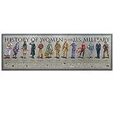 History of Women in the US Military Wall Art Poster & Bedroom Decor | 12x36 | Womens Historical Gift Posters for Army Enthusiast & Vintage Artwork Collectors | Gifts for Boys & Girls Living Room Walls