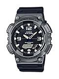 Casio AQS800W Series | Analog Digital Watch | Black/Grey | 100M WR | Solar Powered | 1/100 SEC Stop Watch | 6-Language Day of The Week Indicator | Countdown Timer | LED Light | Multi Alarm