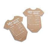 Kate Aspen Baby Predictions for Baby Shower Advice Cards - 50-Count Onesie Shaped Baby Shower Games for Girl or Boy - Gender Neutral Decor, Table Decorations, Activity and Keepsake For New Parents
