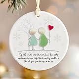 Personalized Friendship Sea Glass Ceramic Ornament, Christmas 2025 Gifts for Best Friends, Bestie Keepsake Gift, Timeless Friendship Ornaments for Christmas Decorations, BFF Gifts (Style 3)