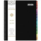 2026 Monthly Planner - JAN 2026 - DEC 2026 Planner/Calendar,12 Monthly Planner with Contacts & Passwords, 8.5" x 11" Planners 2026, Colorful Tabs, Thick Paper, Black