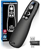 Presentation Clicker Wireless Presenter Remote for PowerPoint, Powerpoint Clicker with Volume Control PowerPoint Slide Advancer for Mac, Computer, Laptop-E600