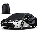 Car Cover Custom Fit for Toyota Corolla 2000-2025, Honda Civic 1991-2025, Waterproof All Weather Full Exterior Cover Rain Sun Protector Car Cover with Door Zipper