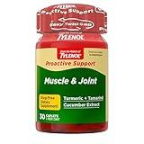 Tylenol Proactive Support* Muscle & Joint Supplement, Drug-Free Daily Turmeric Supplement + Tamarind + Cucumber Extract, Improves Joint Comfort & Flexibility in 5 Days*, 30 ct