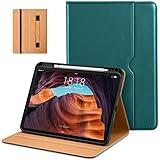 DTTO for iPad (A16) 11th Generation Case 11 Inch 2025, iPad 10th Generation Case 10.9 Inch 2022, Premium Leather Business Folio Stand Cover with Pencil Holder - Auto Wake/Sleep, Green