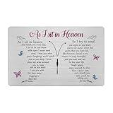 EE&YU Sympathy Gifts for Loss of Loved One, Grief Memorial Card, As I Sit in Heaven Card, Sympathy Bereavement Gifts for Friends, Loss of Mom Present