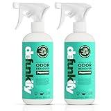 Odor Remover Spray, 16oz (2-Pack). 'Peppermint' Essential Oil Odor Eliminator for Strong Odors on Fabric, Shoes, Activewear. 'ProvenSafe' Deodorizer for Pets, Kids & Sensitive Gear w/Ionic Silver