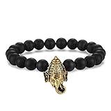 Ganesh (Ganesha) Hindu God of Success and Prosperity Energy Beads Bracelet 8mm