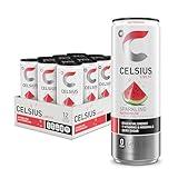 CELSIUS Sparkling Watermelon, Functional Essential Energy Drink 12 Fl Oz (Pack of 12)
